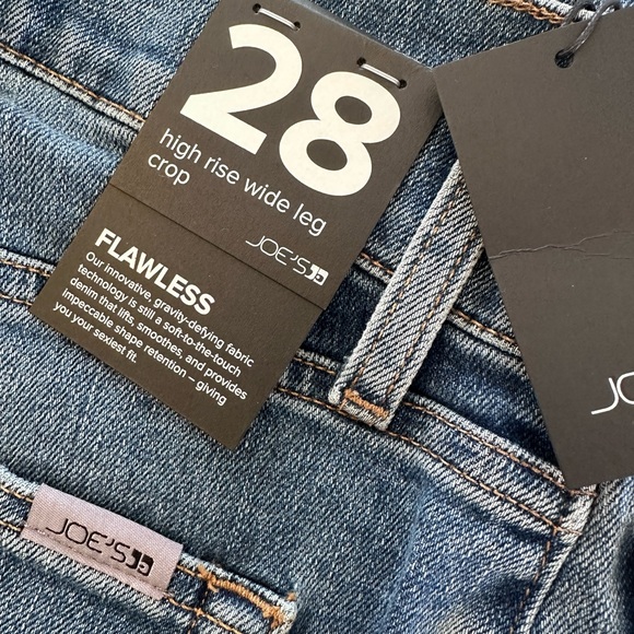 Joe’s Jeans NWT $159 High Rise Kenina Wide Leg Crop Flawless Jeans 28 - Picture 7 of 11